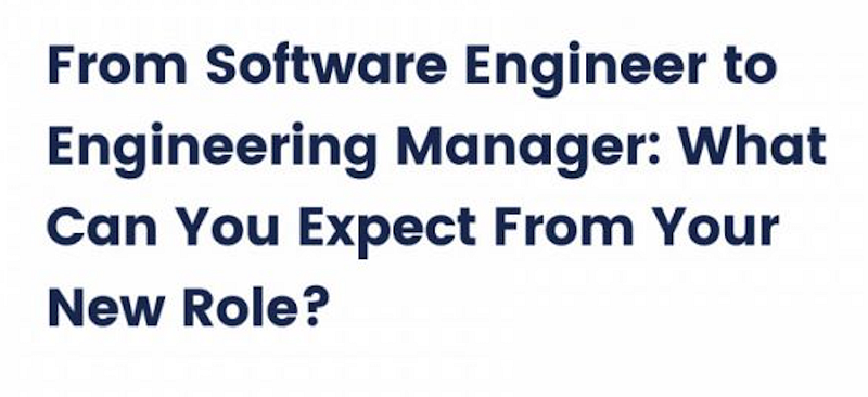 From Software Engineer To Software Engineering Manager — Anselm Fowel